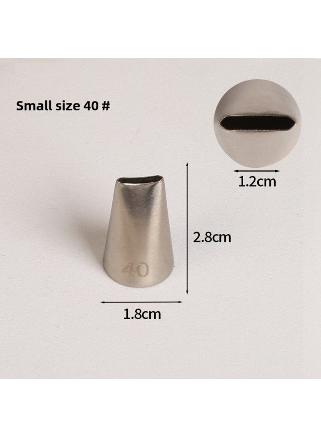 Stainless Steel Pastry Nozzle Korean Style Pastry Milking Oil Rose Cake Cream Cream Petal Skirt Pastry Nozzle 104 Mouth-Specifications:40 - Image 1