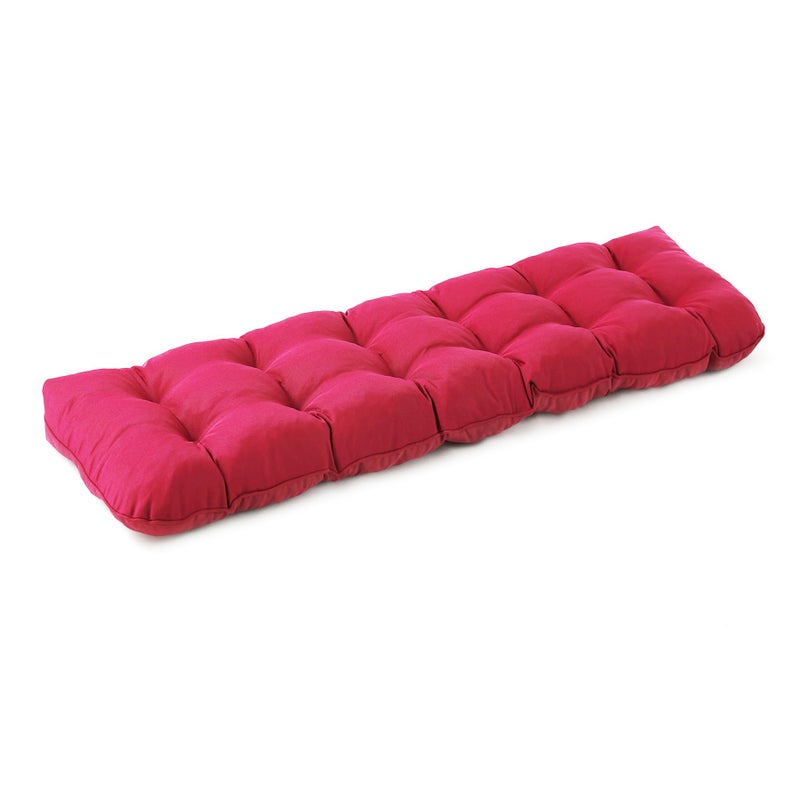 IPYNBAP Outdoor Bench Cushion, 48x18x5 Inch, Waterproof Bench Cushion for Outdoor/Indoor Furniture, Tufted Patio Bench Seat Cushion, Fade Resistant Outdoor Cushions for Porch Swing Couch, Burgundy - Image 1