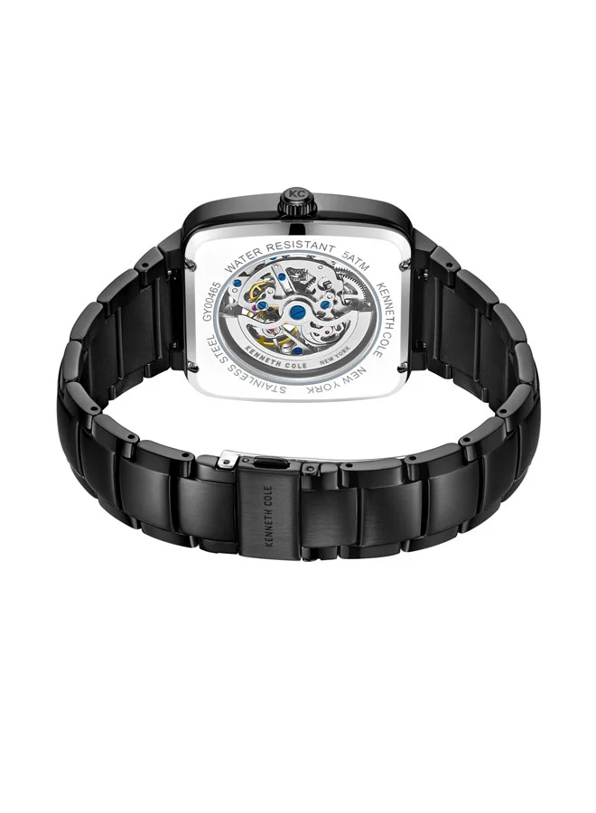 Kenneth Cole New York Kenneth Cole New York 40mm Automatic Men's Watch with Black Dial & Black Stainless Steel Bracelet