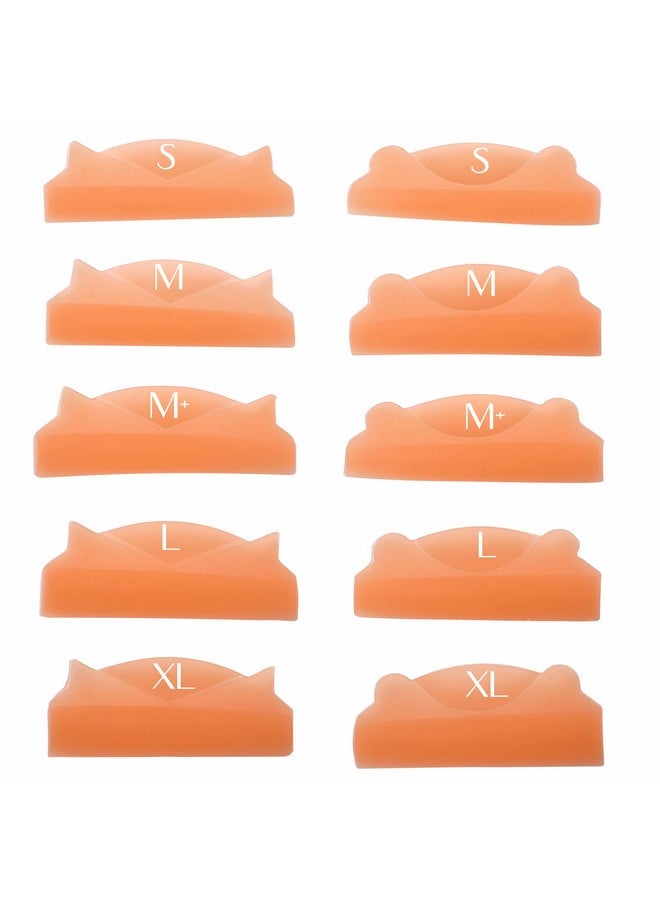 ICONSIAM Lash Lift Pad Eyelash Lift Shield 5 Sizes Perm Rod Diy Lash Lifting At Home Softer Perming Curlers Fit Eyes Reusable Silicone Roller Orange Flat C Curl Work With Glue Balm Very Well - Image 1