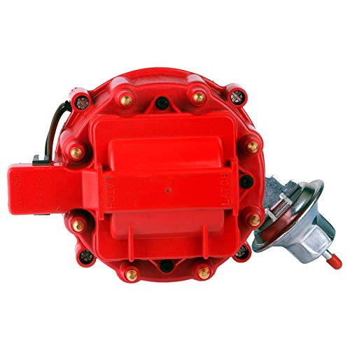 MAS Ignition Distributor w/Cap & Rotor Compatible with Ford 351C 351M 400 429 460 HEI 65,000 Volt Coil KA-1046013 PE332U JM6506BL 351CBLHEI0 - Image 4