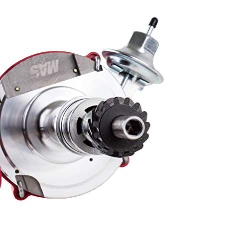 MAS Ignition Distributor w/Cap & Rotor Compatible with Ford 351C 351M 400 429 460 HEI 65,000 Volt Coil KA-1046013 PE332U JM6506BL 351CBLHEI0 - Image 2
