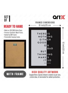 ArtX ArtX Paper Good or Bad Motivational Quotes Frames For Study Room Ofiice Classroom Study Room Multicolor Inspirational A4 10x13 In Set of 1  - Image 2