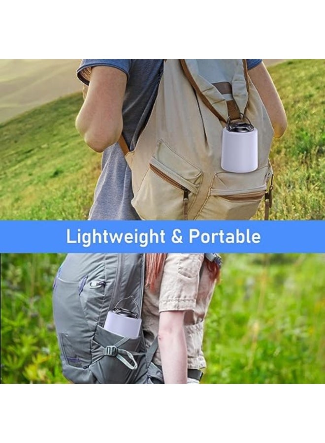 مصباح للتخييم قابل لإعادة الشحن ، بقوة 2000 ميلي امبير في الساعة، مصباح للتخييم لإضاءة ساطعة بسعة 3000 كلفن هادئة، قابل لتعديل 3 أوضاع إضاءة، وقت تشغيل 10+ ساعة، مصباح للتخييم مقاوم للماء - Image 2