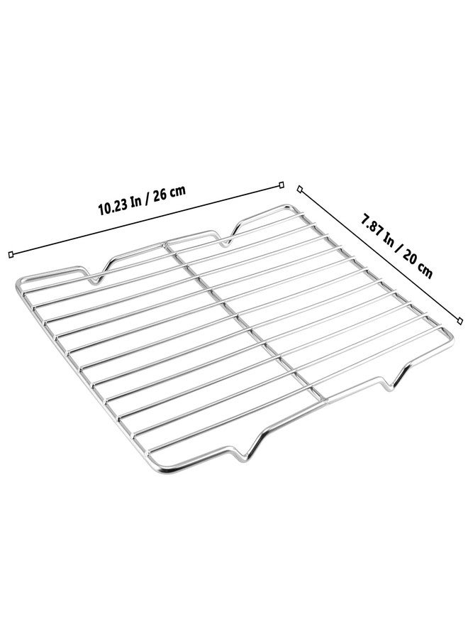 MUKLEI 4 Pack 10 × 8 x 0.8 Inch Metal Grate Cooling Rack, Stainless Steel Small Wire Cooling Rack, Rectangle Baking Cooling Rack for Cooking, Fits Small Toaster Oven, Dishwasher Safe - Image 2
