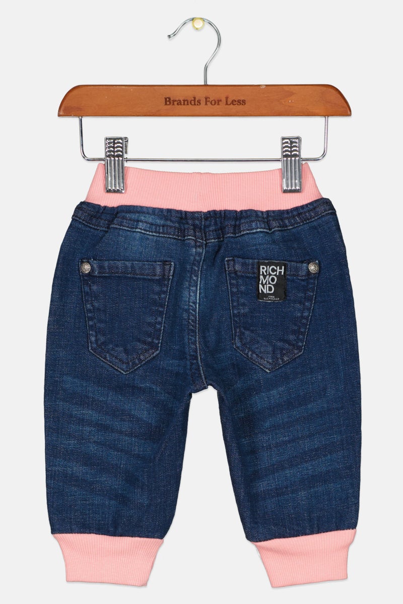 JOHN RICHMOND Toddlers Boy Regular Fit Graphic Jeans, Blue/Pink - Image 2