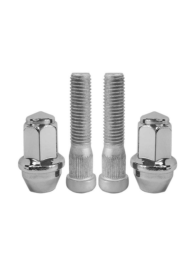 Mysttoo 4PCS M14x1.5 Chrome Wheel Lug Stud Nut Set 610-620 Compatible with 2015-2023 Ford Mustang Explorer Edge Fusion Lincoln Continental MKZ MKX Aviator 611-007 ACPZ1012D ACPZ1012M - Image 1