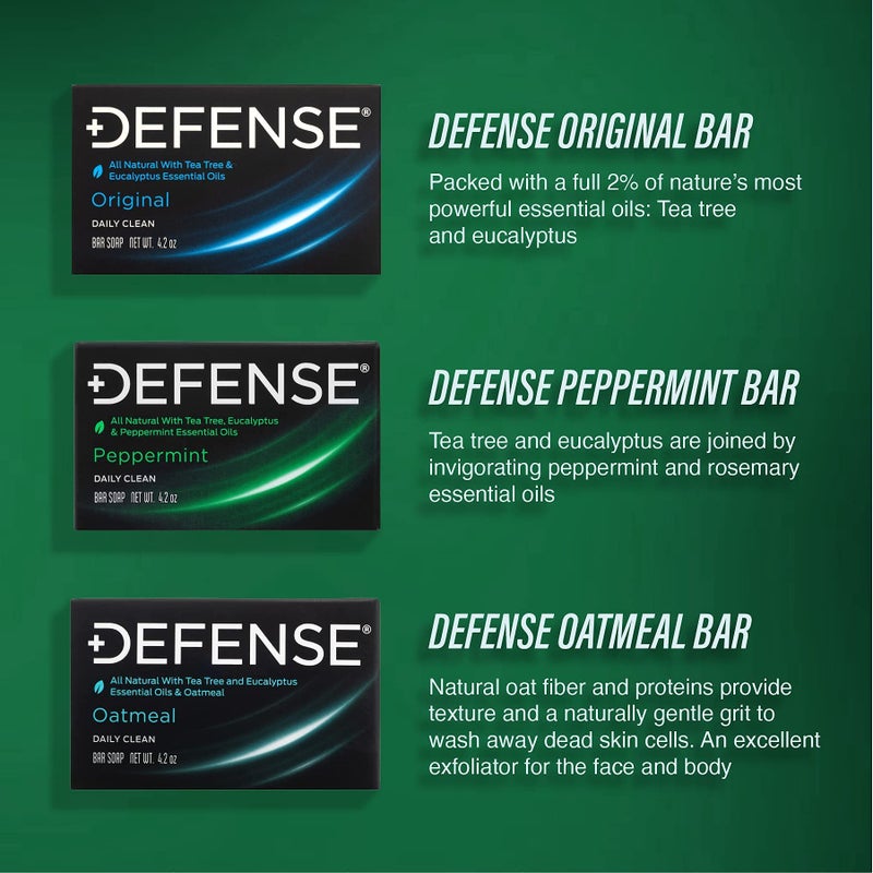 Defense Soap All Natural Peppermint Bar Soap for Men | Made by Wrestlers with Tea Tree Oil & Eucalyptus Oil to Promote Healthy Skin - Image 4