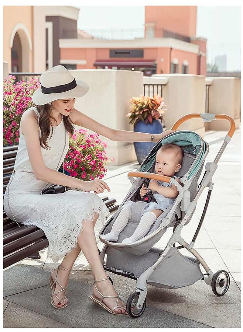 GT-Wheel Portable Baby Stroller Specific Design For Traveling, New Born baby pram, TR20 (Green)  - Image 4