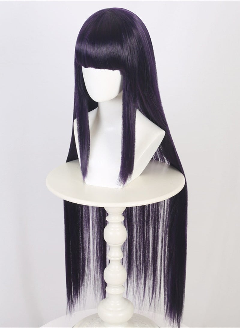 Naruto Hinata cos wig female dark blue costume long straight hair cosplay wig costumes dress up wig - Image 5