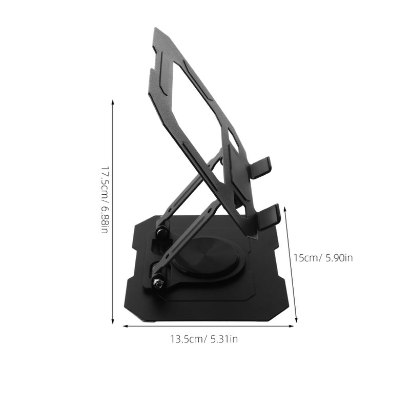 Rotating Tablet Stand with Cooling Fan Adjustable Foldable Holder for Live Streaming Office - Image 3