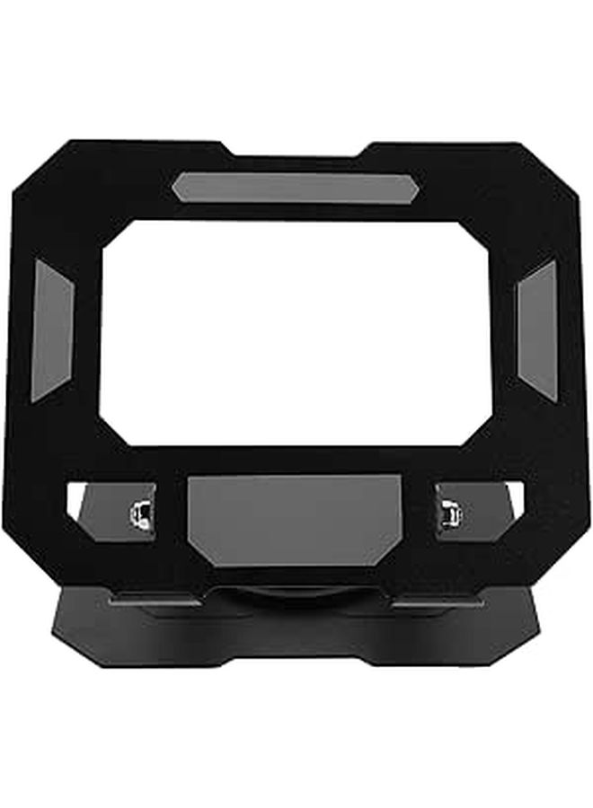 Rotating Tablet Stand with Cooling Fan Adjustable Foldable Holder for Live Streaming Office - Image 1