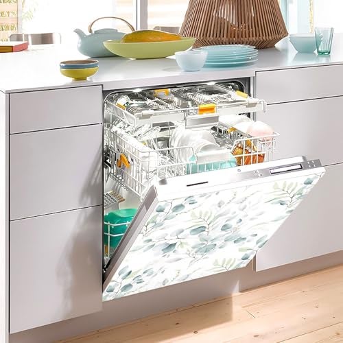 BOENLE Green Sage Eucalyptus Leaves Dishwasher Magnet Cover Sticker Magnetic Refrigerator Panel Front Door Fridge Microwave Decal Decorative - Image 5
