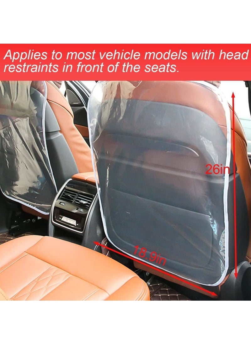 2PCS Car Kick Mats Back Seat Protector for Kids, Transparent Waterproof Cover Children, Easy Clean Scratches Dirt Mud Child Baby, Universal Most Cars, Trucks, SUV - Image 5