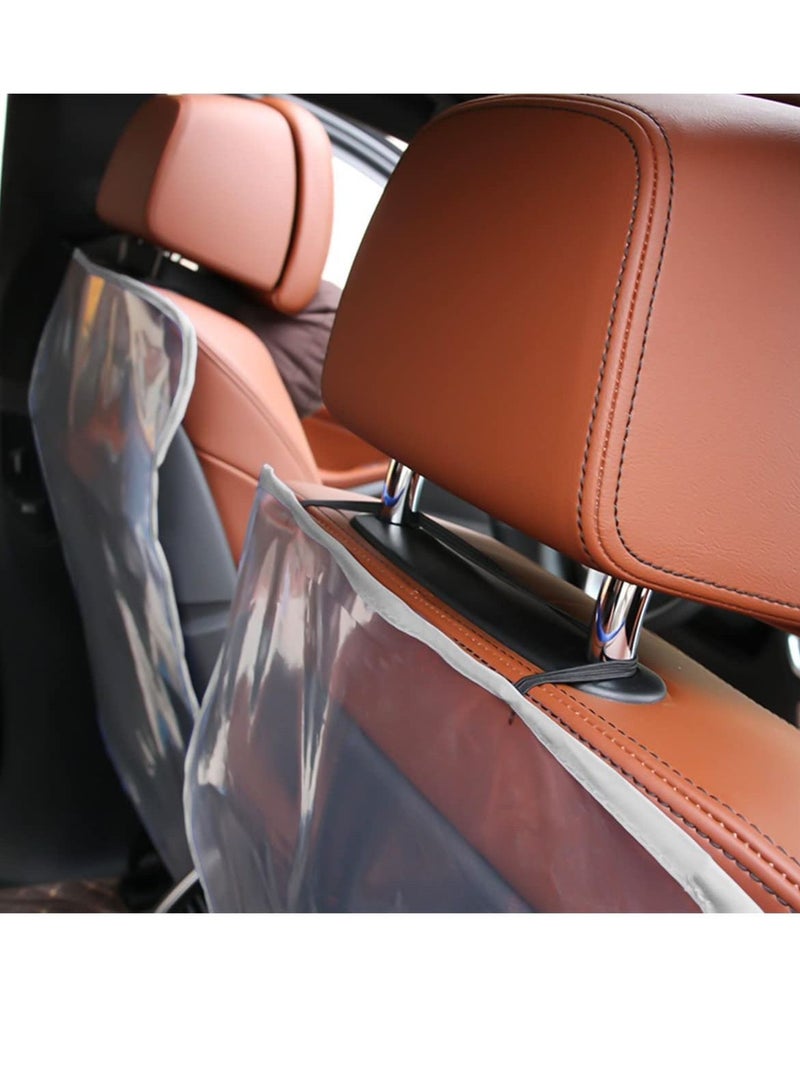 2PCS Car Kick Mats Back Seat Protector for Kids, Transparent Waterproof Cover Children, Easy Clean Scratches Dirt Mud Child Baby, Universal Most Cars, Trucks, SUV - Image 4