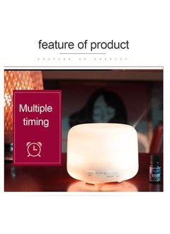 Arabest Essential Oil Diffuser Humidifier Aromatherapy Aroma Diffuser Timer And Auto Off Safety Switch 7 Led Light Colors Fragrant Oil Vaporizer Humidifier 500Ml Circular Ultrasonic Silent Air Purifier  - Image 4
