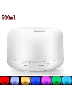 Arabest Essential Oil Diffuser Humidifier Aromatherapy Aroma Diffuser Timer And Auto Off Safety Switch 7 Led Light Colors Fragrant Oil Vaporizer Humidifier 500Ml Circular Ultrasonic Silent Air Purifier  - Image 2
