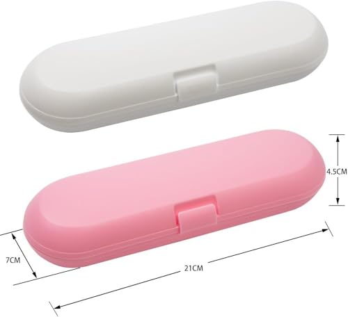 Nincha Plastic Electric Toothbrush Travel Case for OralB Pro Series 2 packs WhitePink - Image 4