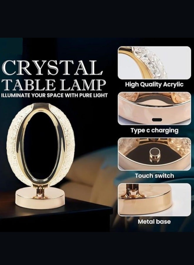 Executive LLC Acrylic Night Desk Lamp, Portable, Romantic Acrylic Night Desk Lamp for Bedroom, Home Furnishing Decoration,Gifts for Kids Friends Lover Party Birthday-Oval Shaped. - Image 3