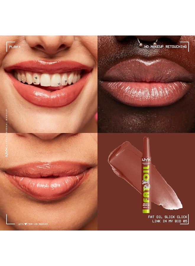 NYX PROFESSIONAL MAKEUP Fat Oil Slick Click Lip Balm - (Warm Nude) - Image 5