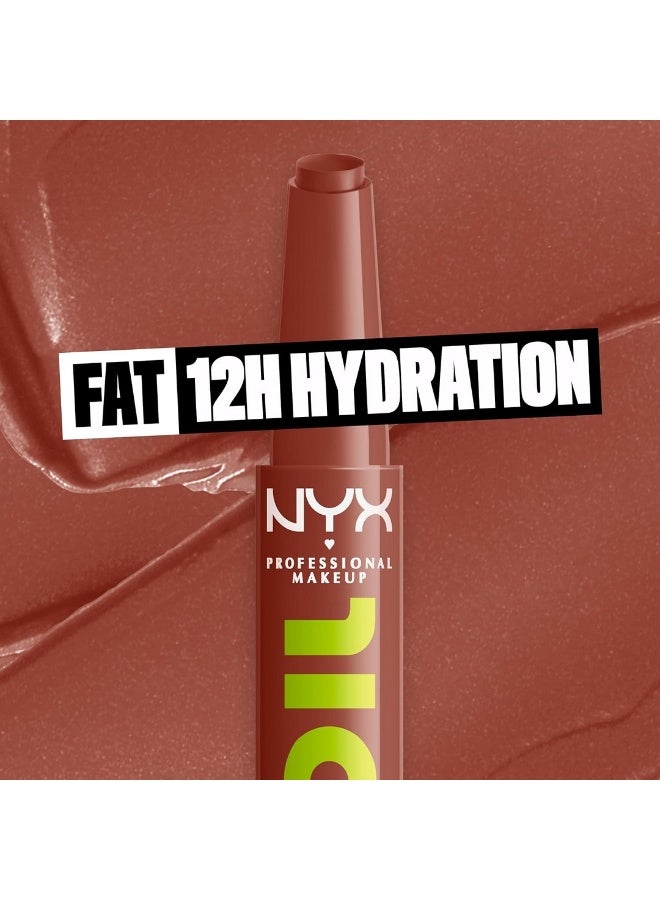 NYX PROFESSIONAL MAKEUP Fat Oil Slick Click Lip Balm - (Warm Nude) - Image 2