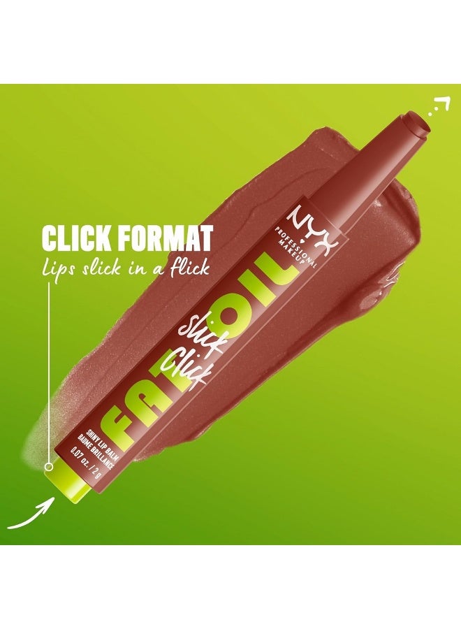 NYX PROFESSIONAL MAKEUP Fat Oil Slick Click Lip Balm - (Warm Nude) - Image 3