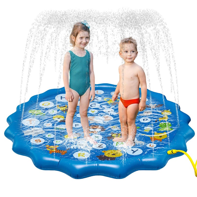 ArfBear Splash pad for Kids Arfbear 67 Kiddie Pool Splash Pads for Toddlers 316 Summer Outdoor Water Spray Play Mat Wading Pool Inflatable Baby Kids Water Toys - Image 2