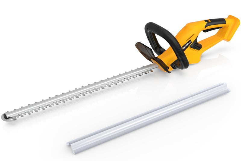 HEINPRO Cordless Hedge Trimmer 22-Inch Compatible with DEWALT 20V MAX Battery, Electric Hedge Trimmer Cordless, Bush Trimmers for Garden, Battery Powered Hedge Trimmers, Yellow (Tool Only) - Image 1