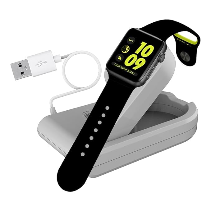 MX Watch Charger with USB Dock Cable – 1 Meter | Magnetic Wireless Charging Cord | USB Charger Compatible with Apple Watch Series 1–9, SE, Ultra | Travel-Friendly (White) - Image 4