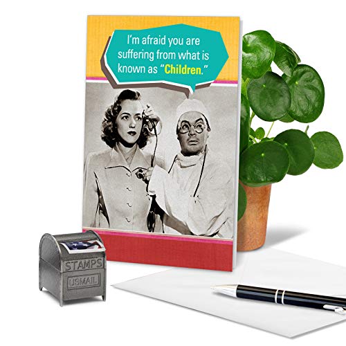 NobleWorks - Happy Mother's Day Card with Envelope - Funny, Retro Greeting Card for Mom, Stepmom - Suffering From Children 0209 - Image 3