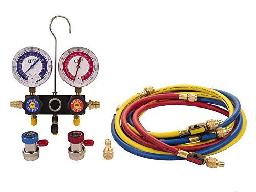 CPS MA1234: Pro-Set Manifold A/C Gauge Set with Hoses (R-12, R-134A) - Image 2
