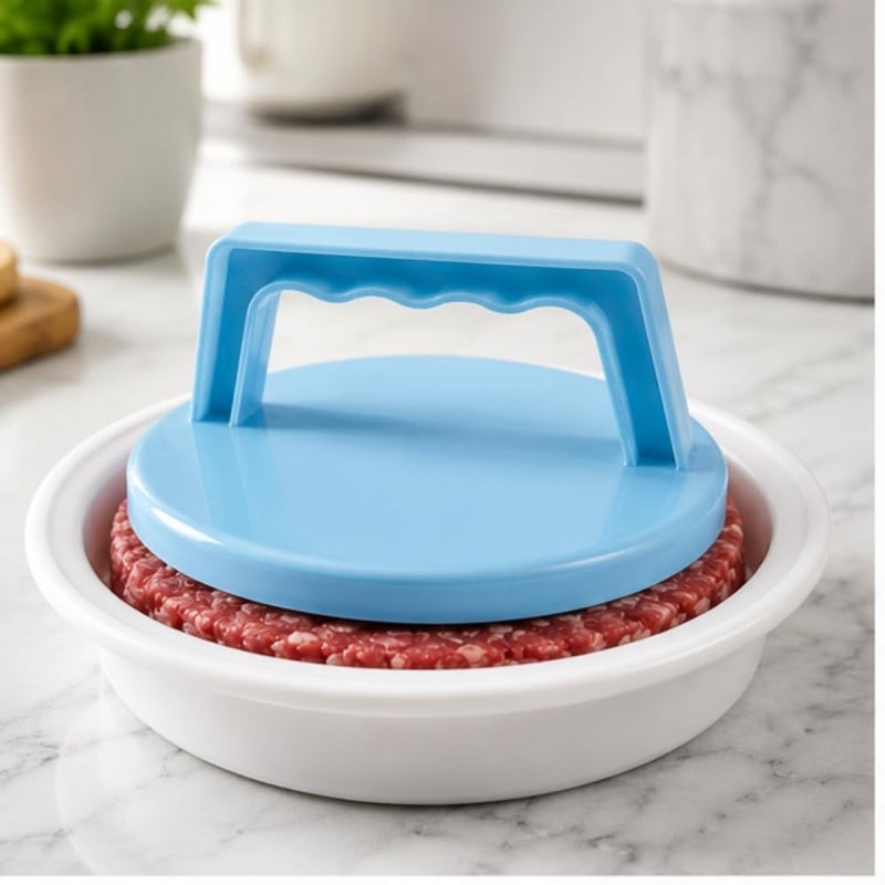 Burger Press, Food Grade Stainless Steel Burger Maker with ABS Handle, Non-Stick Hamburger Press, 11.5 cm, 50 Sheets of Patty Papers Included - Image 5