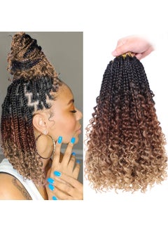 Beverlee Beverlee Goddess Box Braids Crochet Hair 14 Inch Boho Box Braids 8 Packs Crochet Hair Bohemian Box Braids Crochet Braids Box Braids Curly Ends Messy Prelooped Synthetic Curly Crochet Hair for Women 