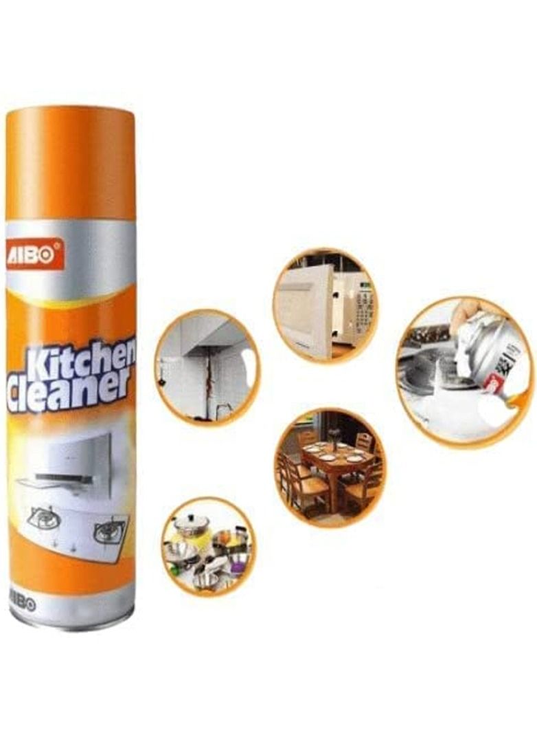 Kitchen منظف مزيل الشحوم للمطبخ يزيل شحوم المطبخ والأوساخ وبقع الزيت، منظف رغوي متعدد الأغراض، بخاخ مزيل للبقع لجميع الأغراض للأسطح الداخلية للمنزل والمطبخ والحمام  - Image 1