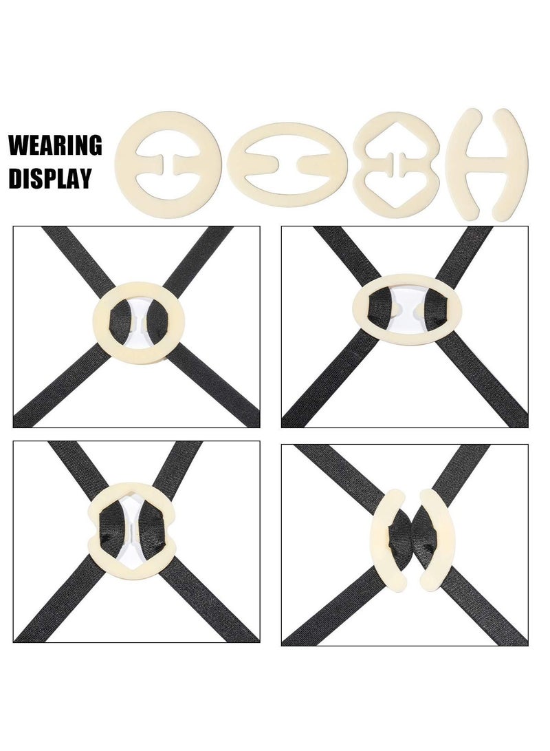 KASTWAVE Bra Strap Clip, 12 Pieces Underwear Strap Length Adjustment Buckles Anti-Slip Clips Anti-glare Underwear Accessories (Black/Transparent/Skin) - Image 5