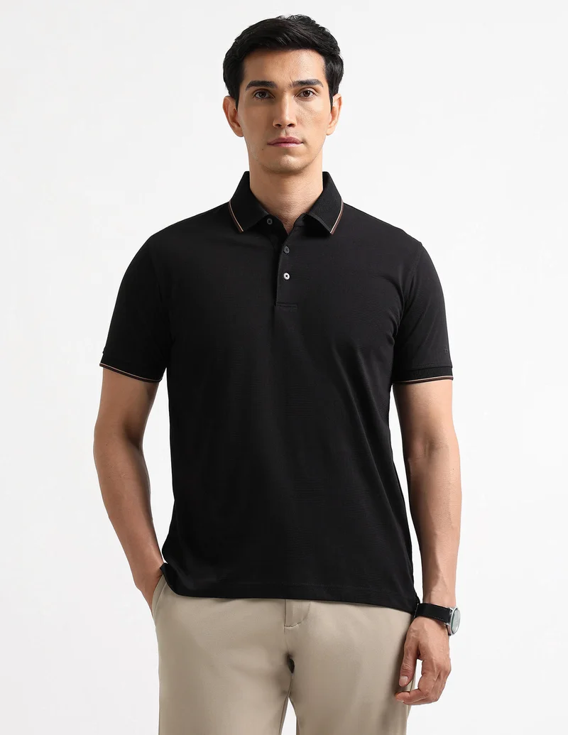 Arrow Textured Regular Fit Polo Shirt