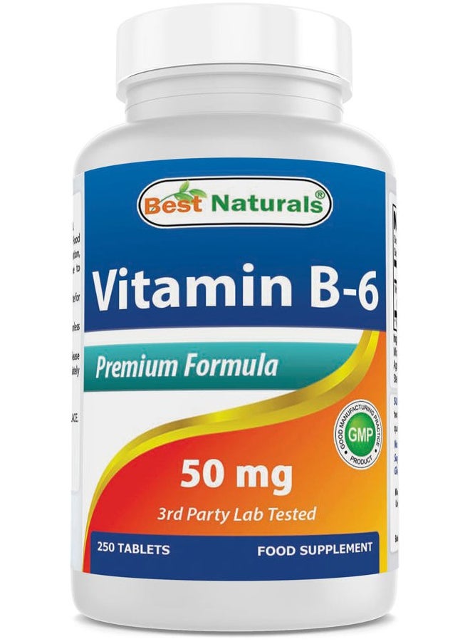 Best Naturals Vitamin B6 50 mg 250 Tablets  - Image 1