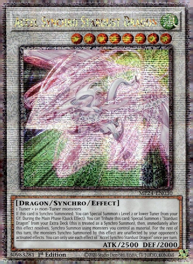 Yu-Gi-Oh! Accel Synchro Stardust Dragon - MP24-EN030 - Quarter Century Secret Rare - 1st Edition