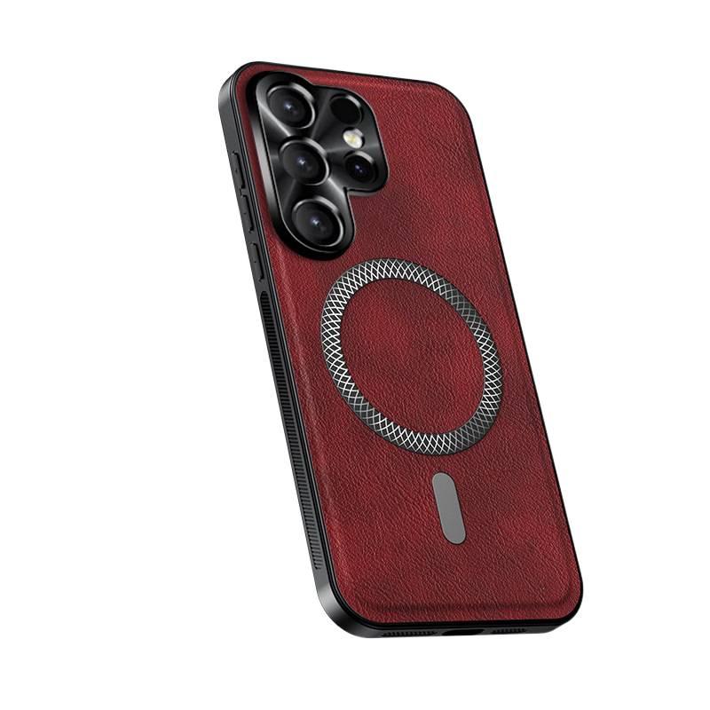 MagSafe Case | Shockproof Cover for Samsung S25 Ultra / Samsung S25 | TPU | Red | Drop Protection - Image 1