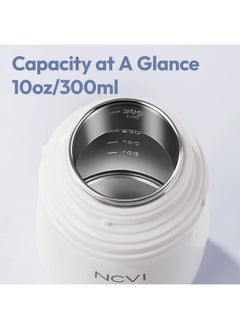NCVI NCVI Kids Stainless Steel Straw Cup for Toddler 1-3 Years Old, Training Tumbler with Straw Spill Proof with Handle, Insulated Bottle to Keep Cold Warm for Water/Milk/Drink, Blue 10floz  - Image 3