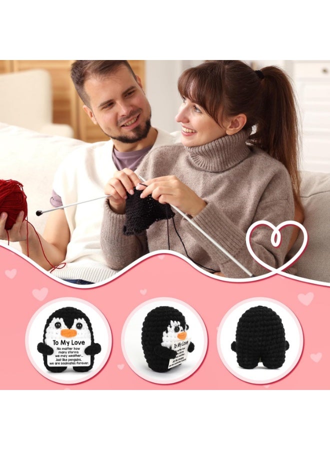 Gifts for Him Her Boyfriend Girlfriend Birthday Christmas, To My Love Handmade Crochet Penguin, Wedding Anniversary Valentines Gift for Women Men, Romantic I Love You Gift for Couples Wife Husband - Image 3
