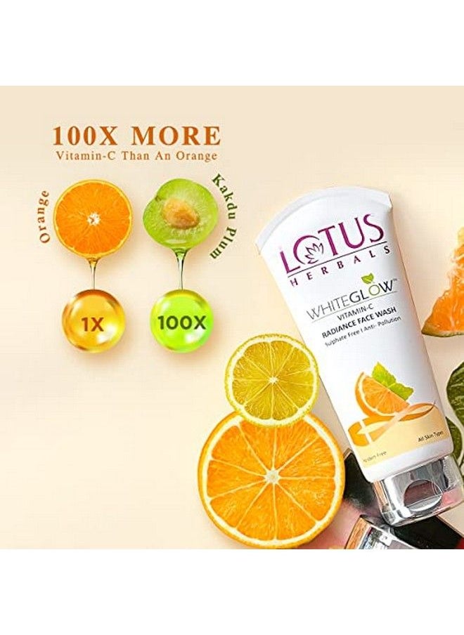 LOTUS HERBALS - Whiteglow Vitamin C Radiance Face Wash ; For Dark Spots & Dull Skin ; Anti Pollution ; 100G - Image 1