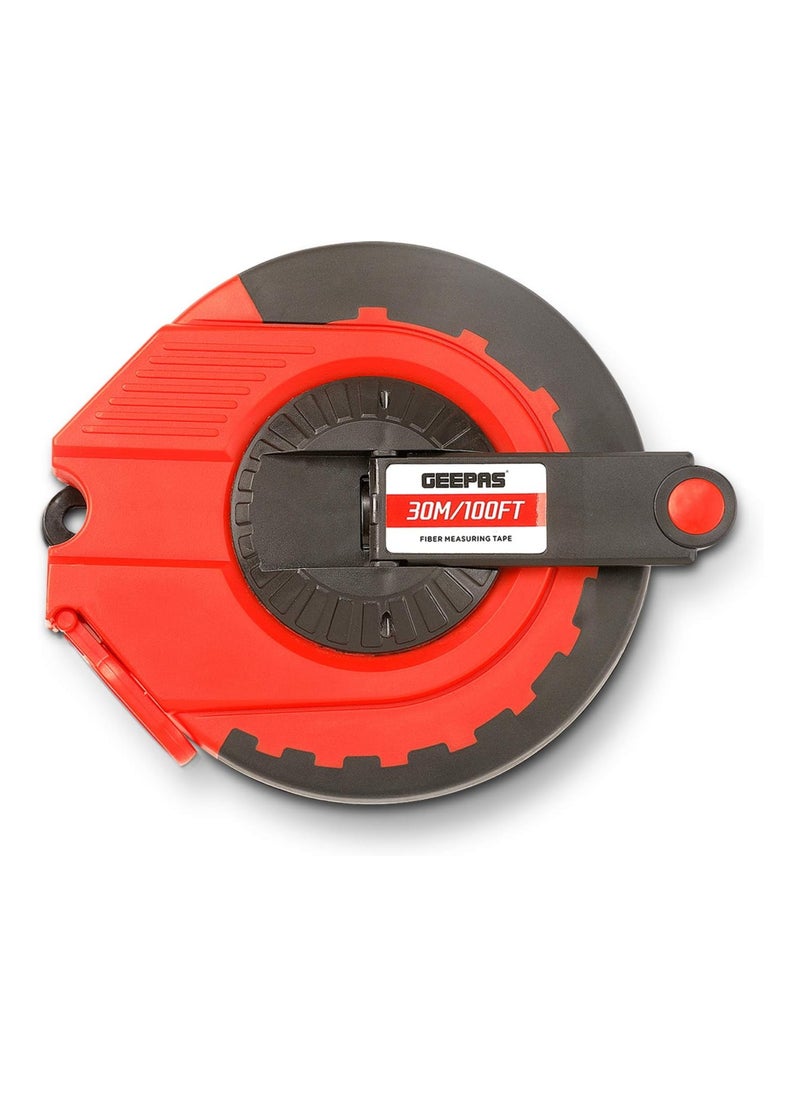 GEEPAS Geepas 30M Fiberglass Measuring Tape | Durable ABS Casing with Metal End Hook | Metric & Imperial Graduations | Model GT59013  - Image 1