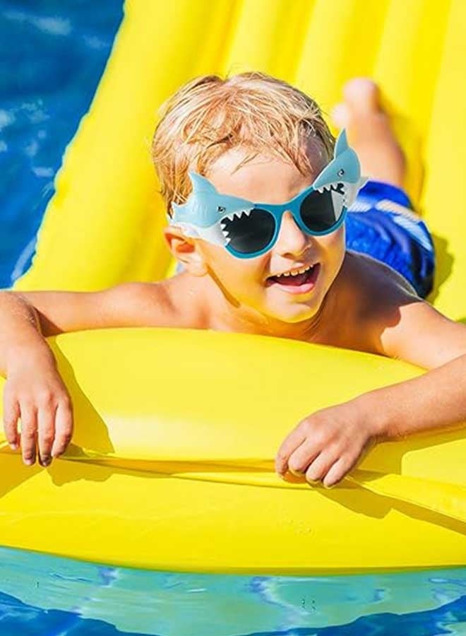Aurlar Shark Kids Sunglasses with Hard Shell Case – UV400 Protection, Lightweight Fun Design for Boys Aged 3–8, Perfect for Outdoors, Travel & Gifting - Image 5