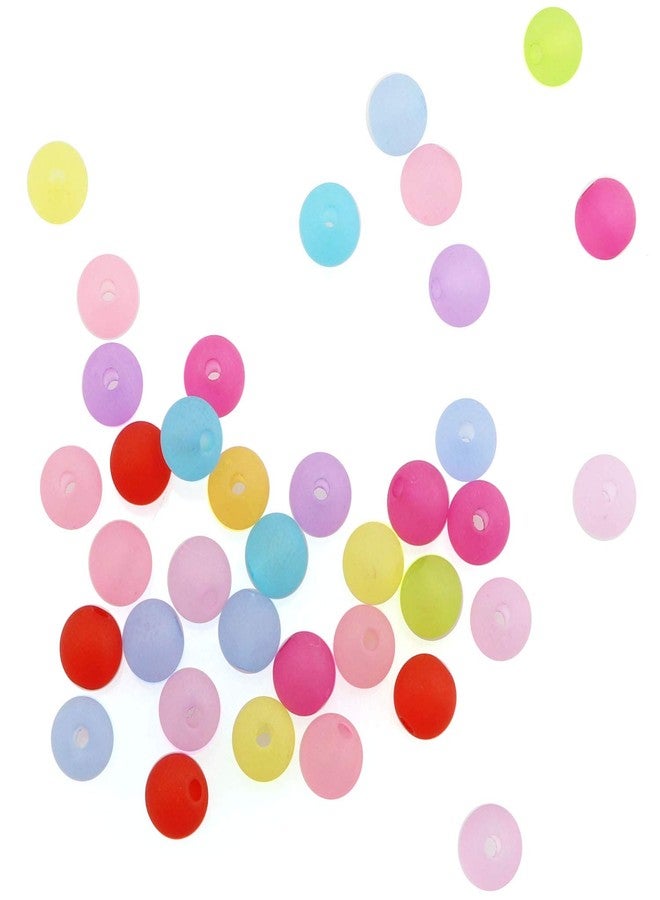 Tegg Matte Loose Bead 500PCS 6mm Mixed Colour Round Transparent Frosted Jewelry Glass Beads - Image 1