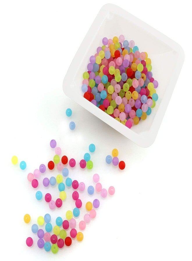 Tegg Matte Loose Bead 500PCS 6mm Mixed Colour Round Transparent Frosted Jewelry Glass Beads - Image 3
