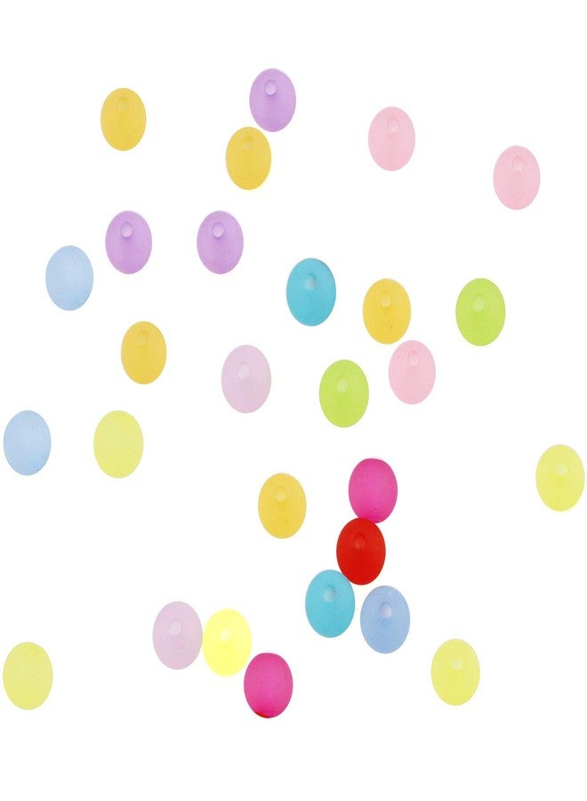 Tegg Matte Loose Bead 500PCS 6mm Mixed Colour Round Transparent Frosted Jewelry Glass Beads - Image 2