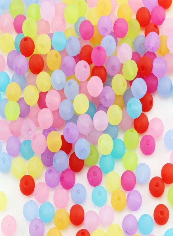 Tegg Matte Loose Bead 500PCS 6mm Mixed Colour Round Transparent Frosted Jewelry Glass Beads - Image 4