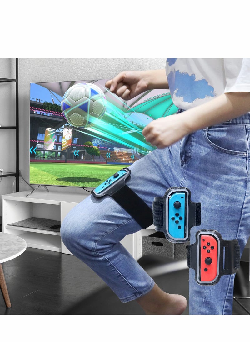 Excefore 2022 Switch Sports Accessories Bundle 12 in 1 Family Kit for Nintendo Games Tennis Rackets, Sword Grips, Golf Clubs, Wrist Dance Bands & Leg Strap, Joy-con Band  - Image 5