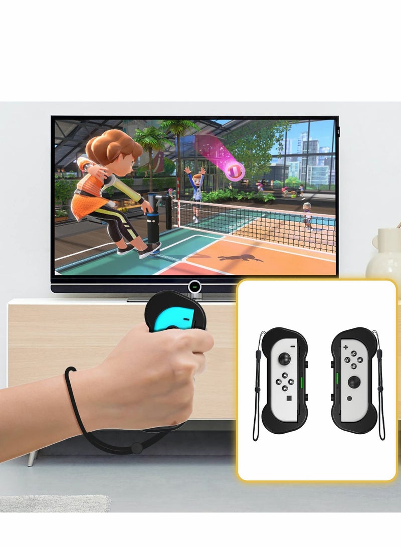 Excefore 2022 Switch Sports Accessories Bundle 12 in 1 Family Kit for Nintendo Games Tennis Rackets, Sword Grips, Golf Clubs, Wrist Dance Bands & Leg Strap, Joy-con Band  - Image 3